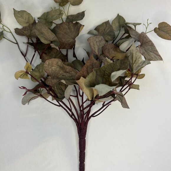 Fall leaf spray, 2 leaf variety, home decor, faux fall leaves, artificial grass - Picture 2 of 3